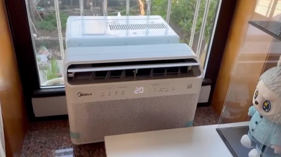 美的U型智能变频窗机安装示意图
